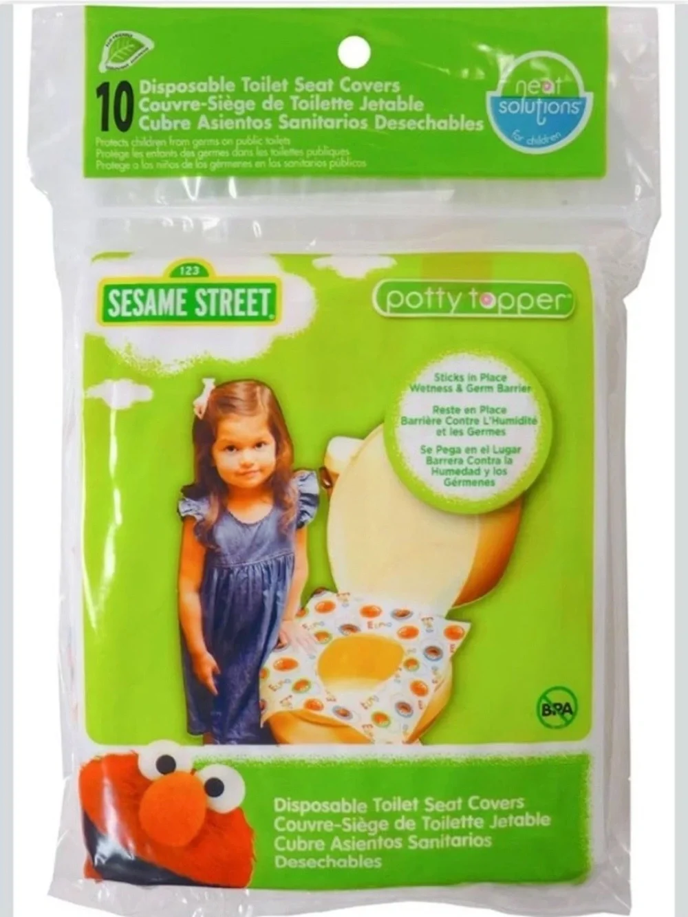 Neat Solutions Sesame Street Potty Topper Disposable Seat Covers 10 Count New